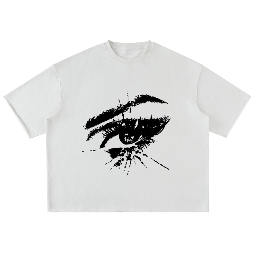 WATCH ME NAVARET OVERSIZED DISTRESSED TEE