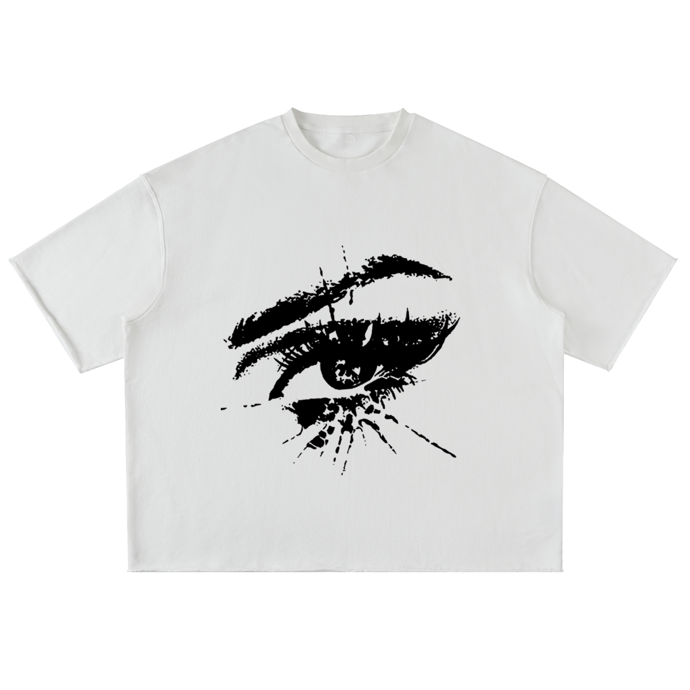 WATCH ME NAVARET OVERSIZED DISTRESSED TEE