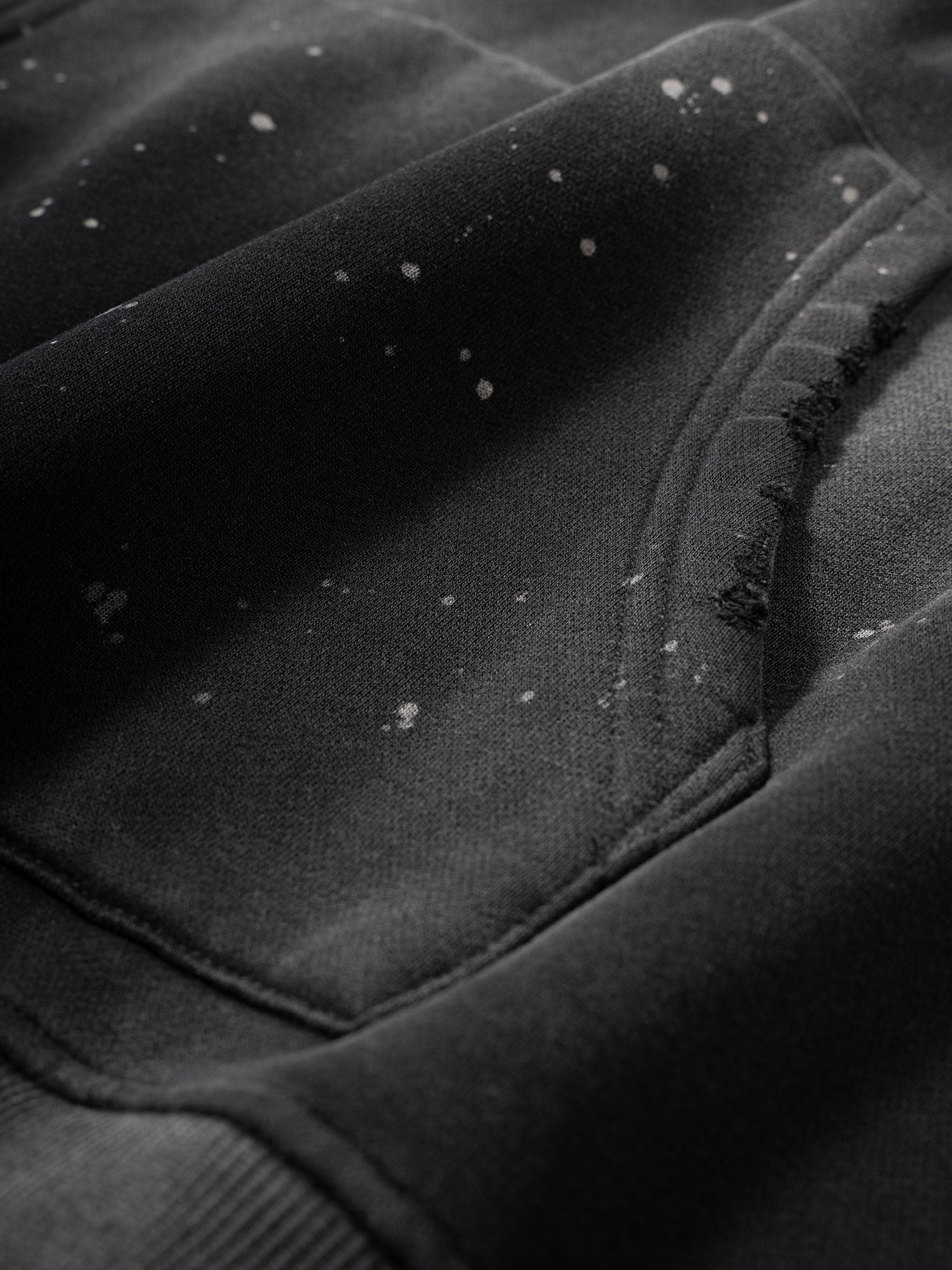 Vintage Wash Frayed Fleece Hoodie 360 GSM - NAVARET
