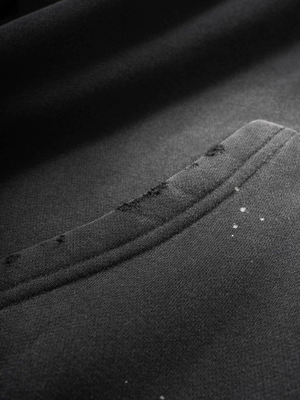 Vintage Wash Frayed Fleece Hoodie 360 GSM - NAVARET