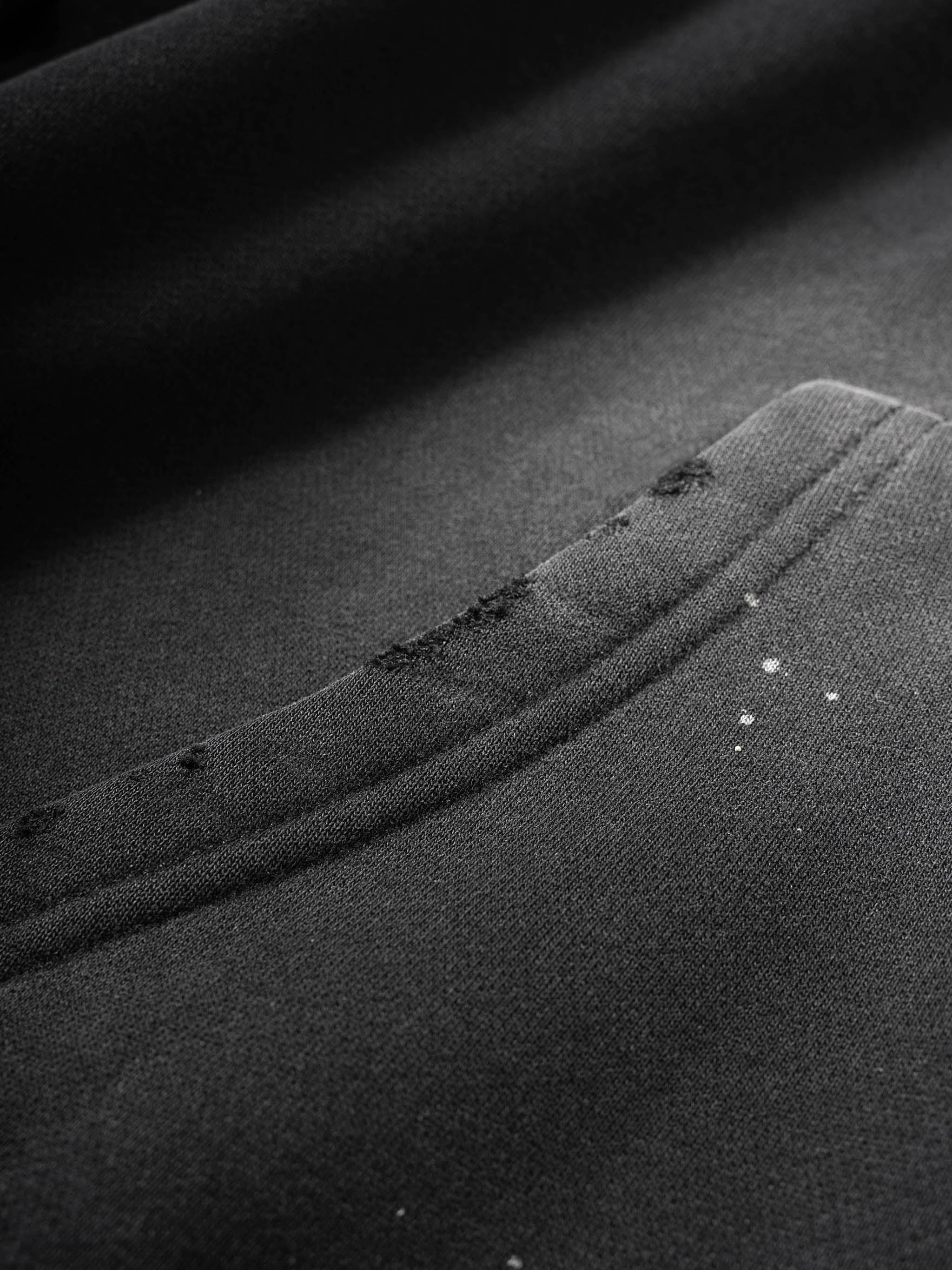 Vintage Wash Frayed Fleece Hoodie 360 GSM - NAVARET