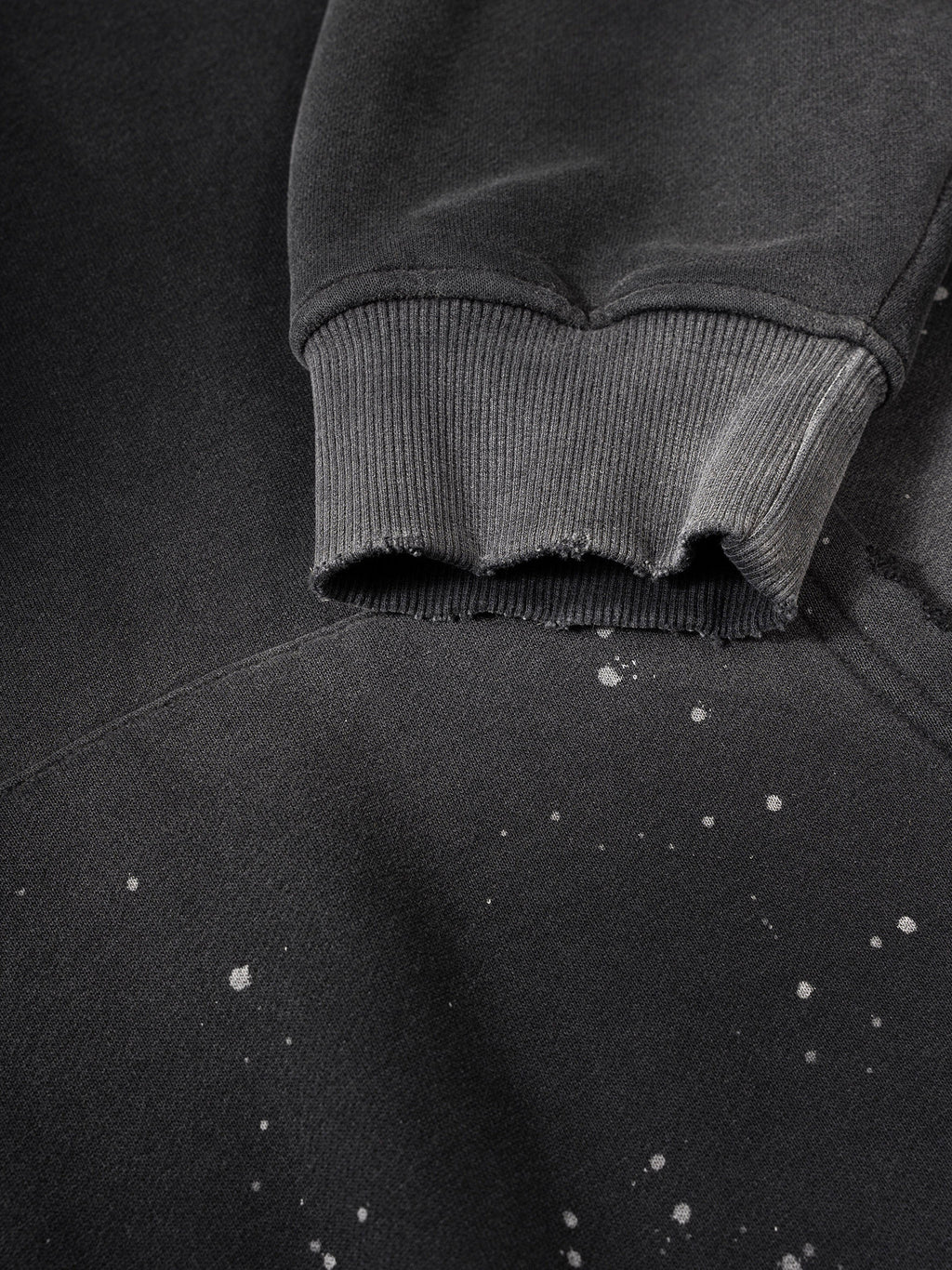 Vintage Wash Frayed Fleece Hoodie 360 GSM - NAVARET